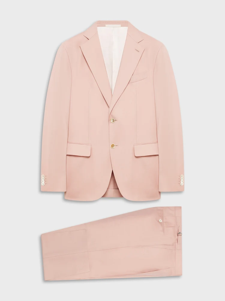 Abito aida in twill di lana rosa - Image 2
