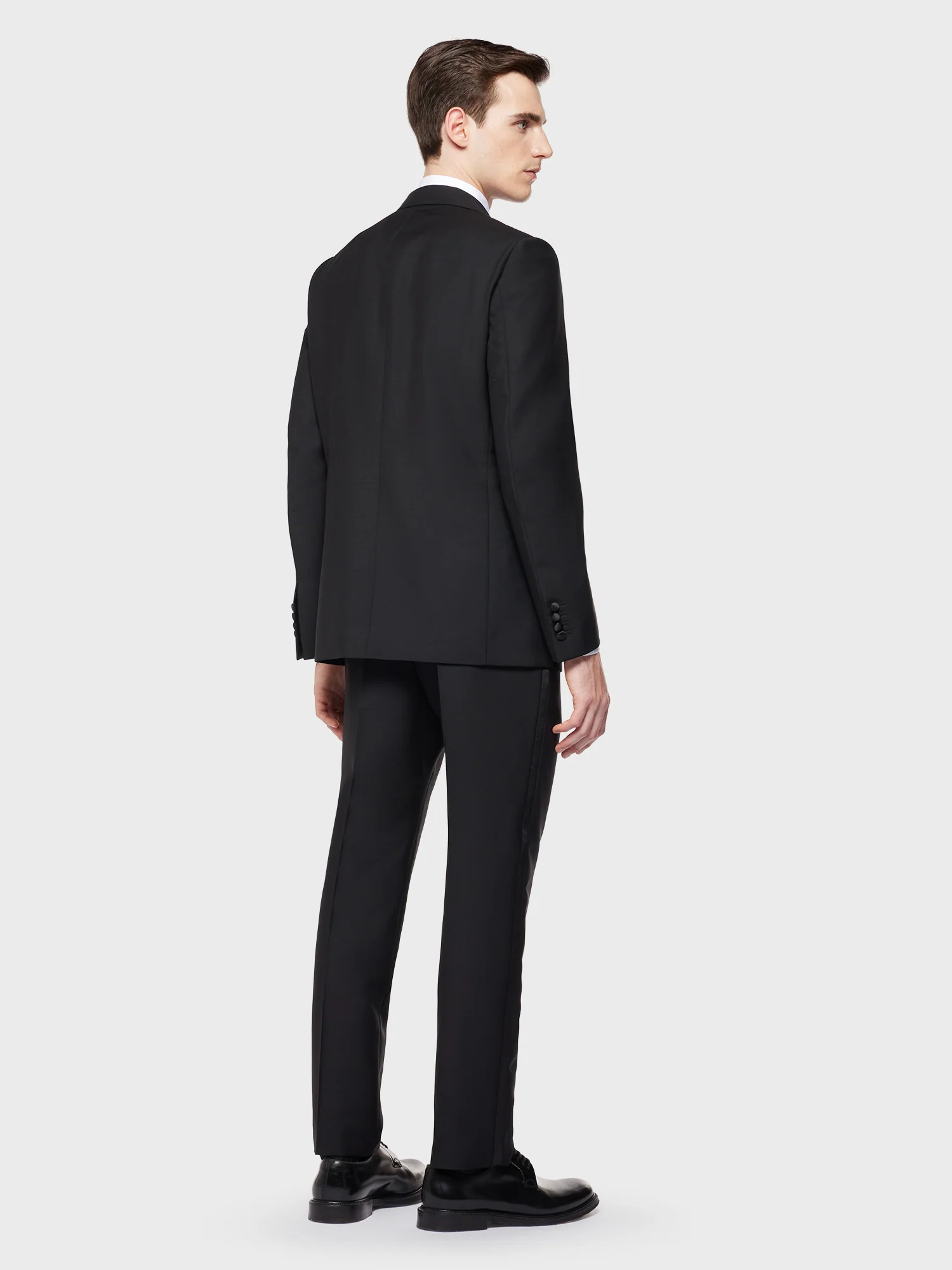 Abito smoking norma in lana mohair nero - Image 3
