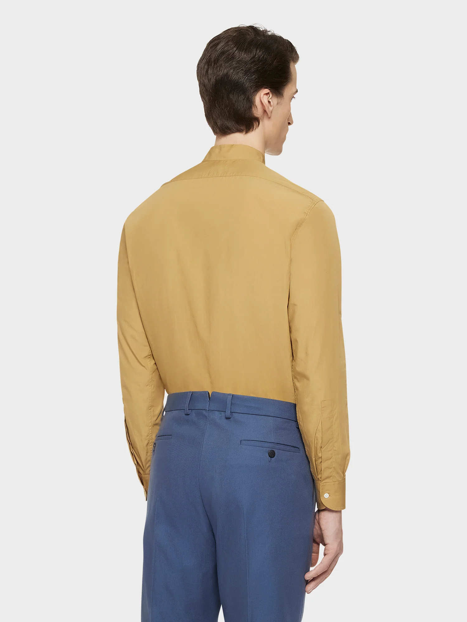 Camicia coreana in cotone cammello - Image 4