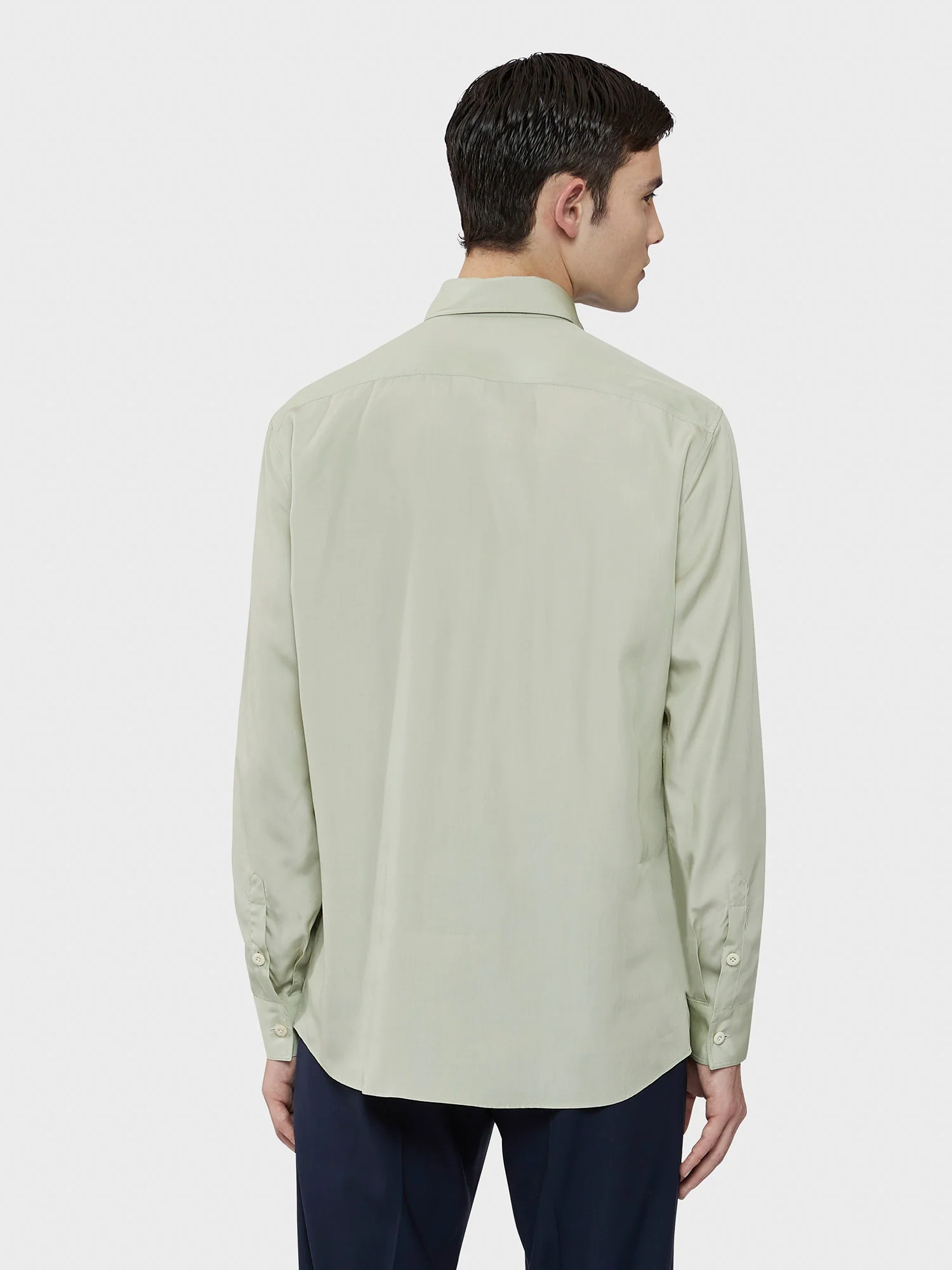 Camicia in tencel verde salvia - Image 4