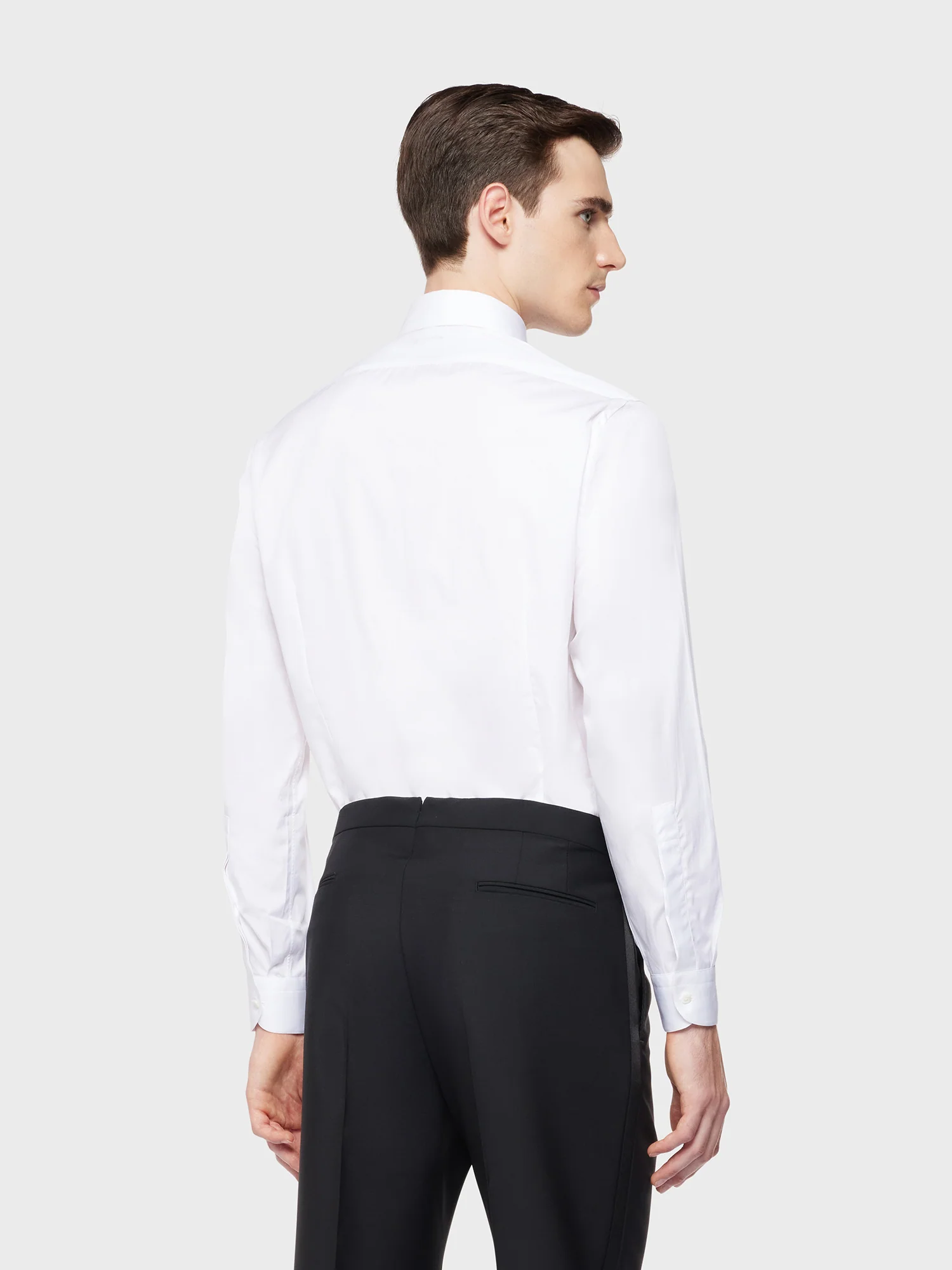 Camicia slim in cotone bianca - Image 4