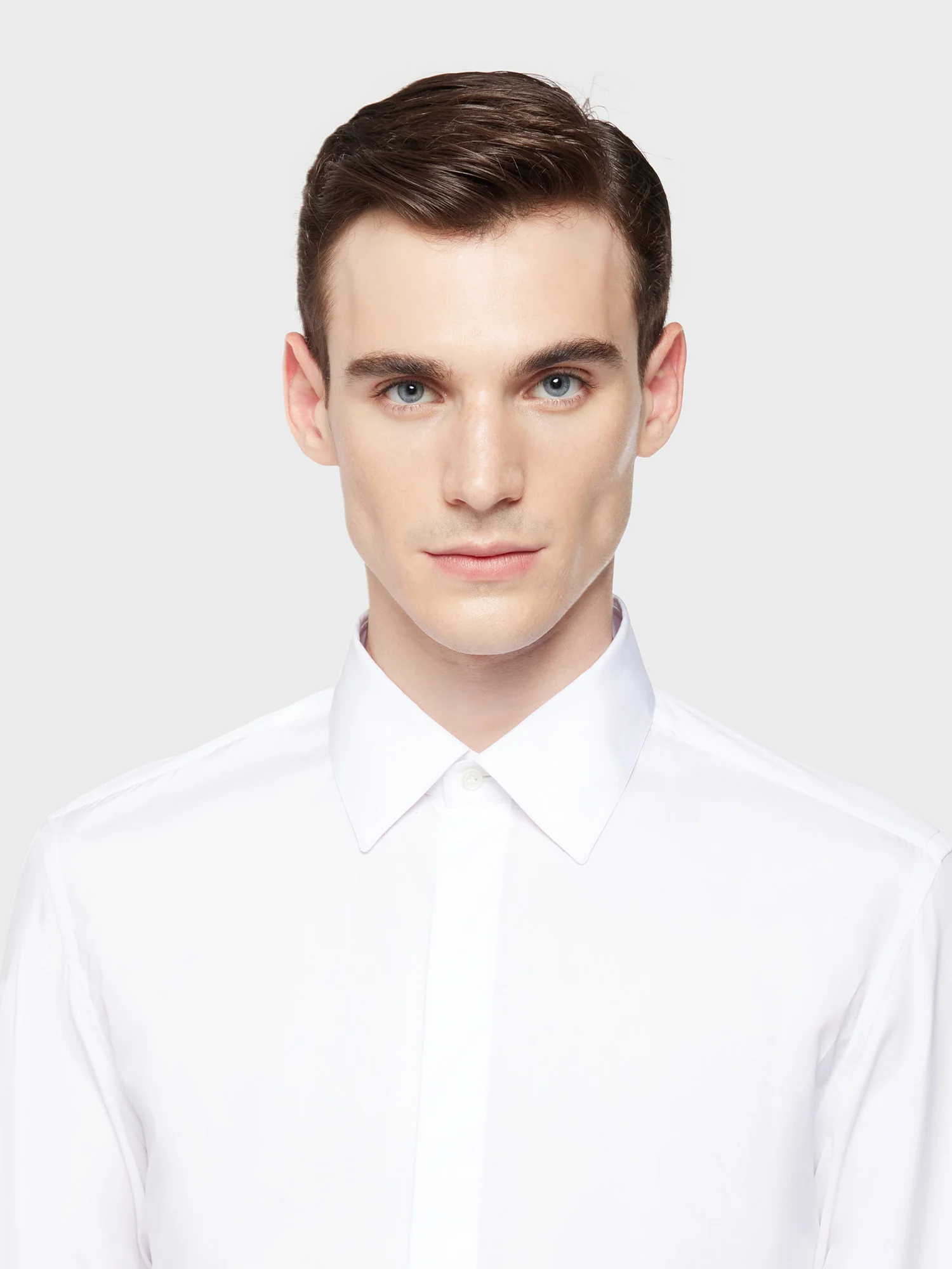 Camicia slim in cotone bianca - Image 5