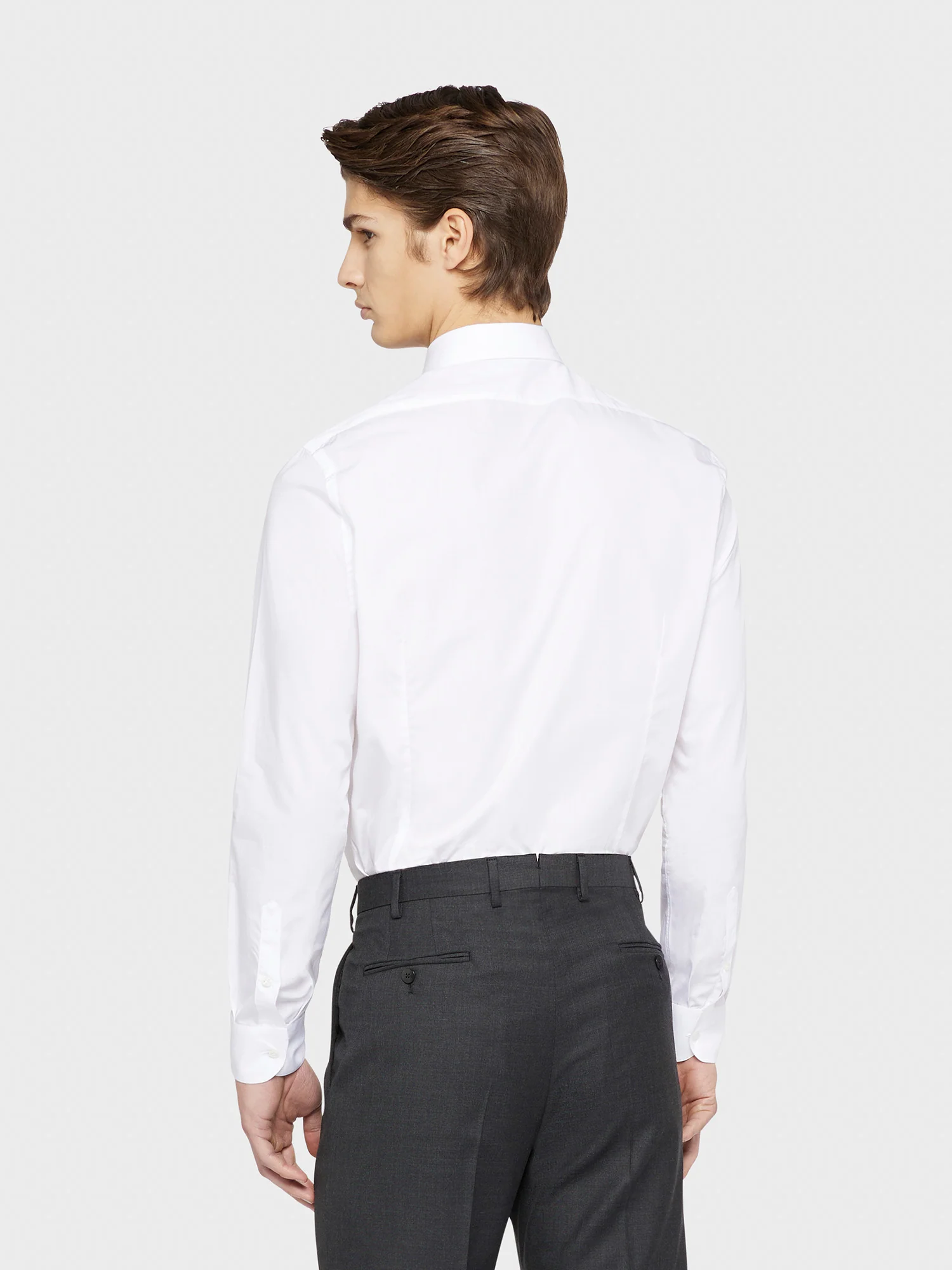 Camicia slim in cotone bianco - Image 5