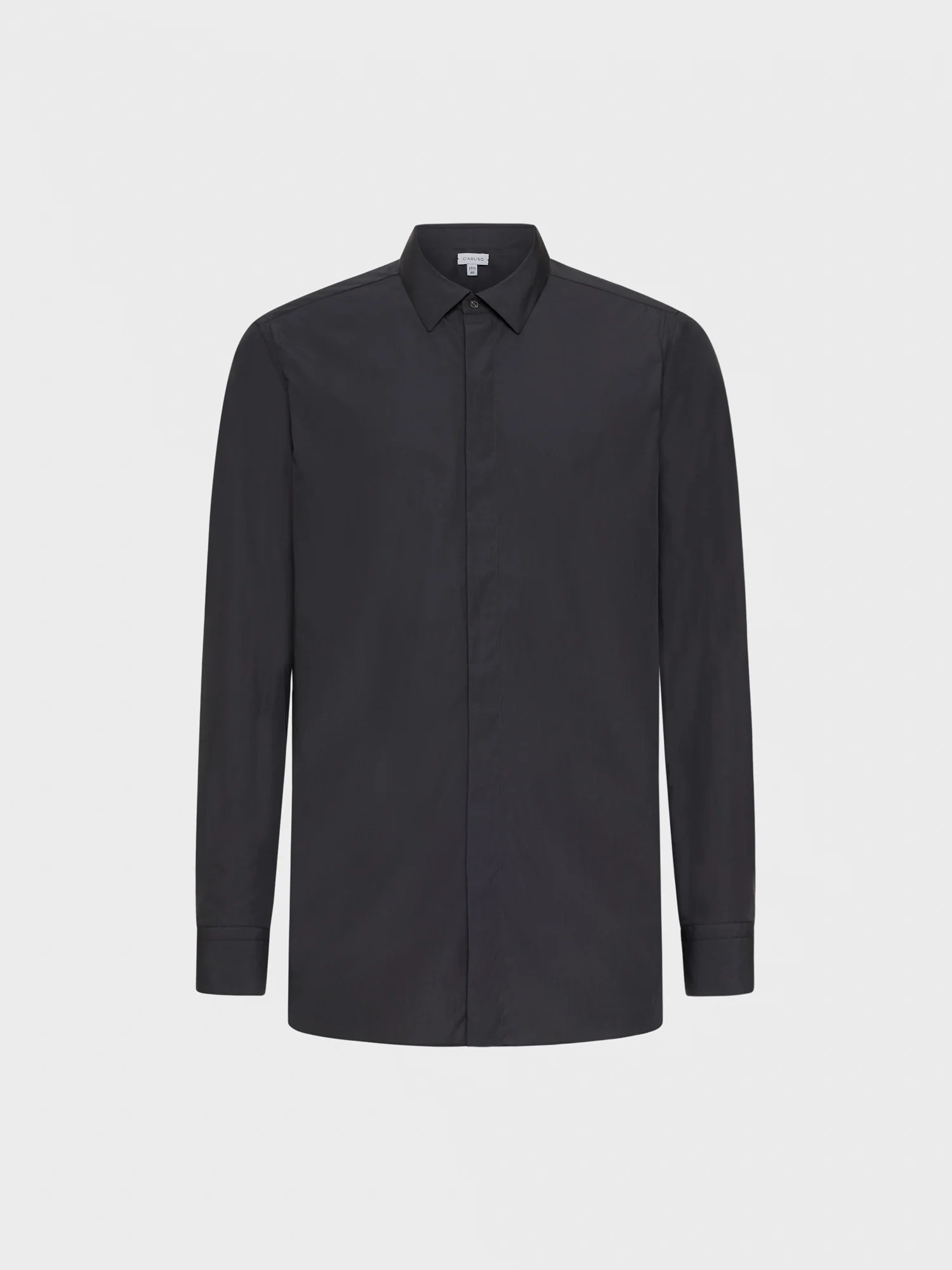 Camicia slim in cotone grigia