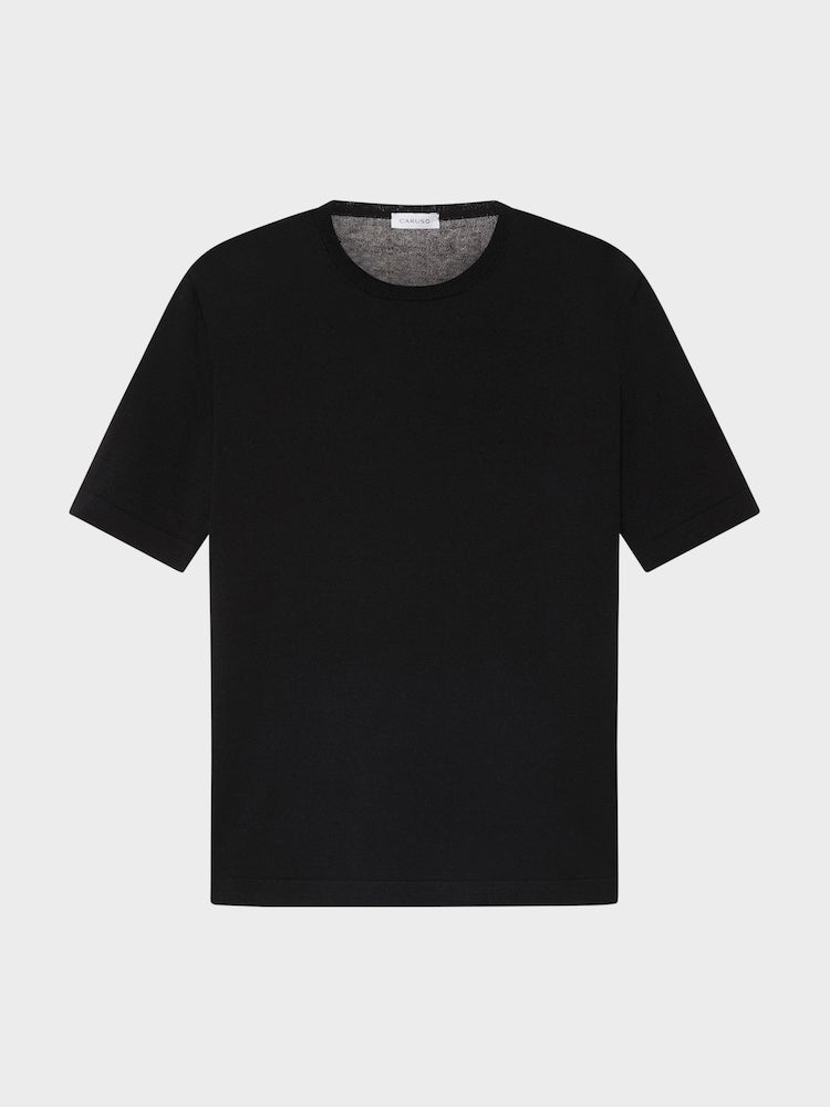 Maglia a maniche corte in cotone nera
