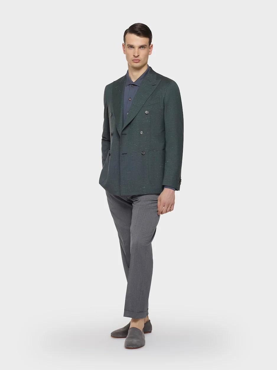Pantalone carrot fit in lana zeelander grigio - Image 3