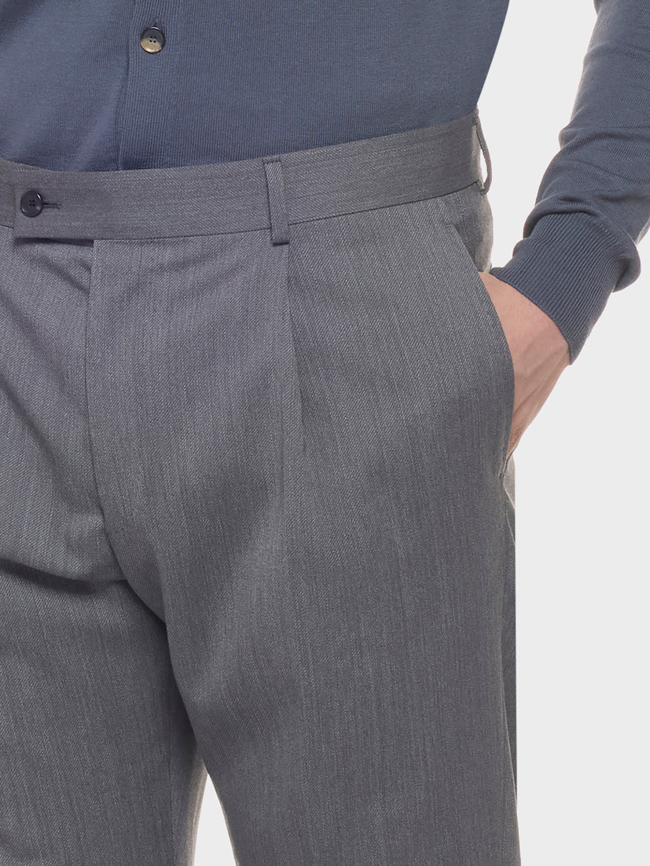Pantalone carrot fit in lana zeelander grigio - Image 5