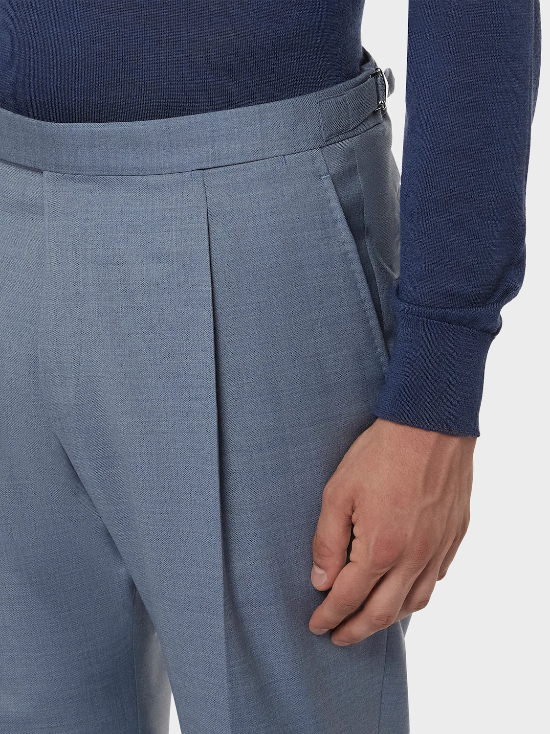 Pantalone da giacca in lana zeelander bluette - Image 5