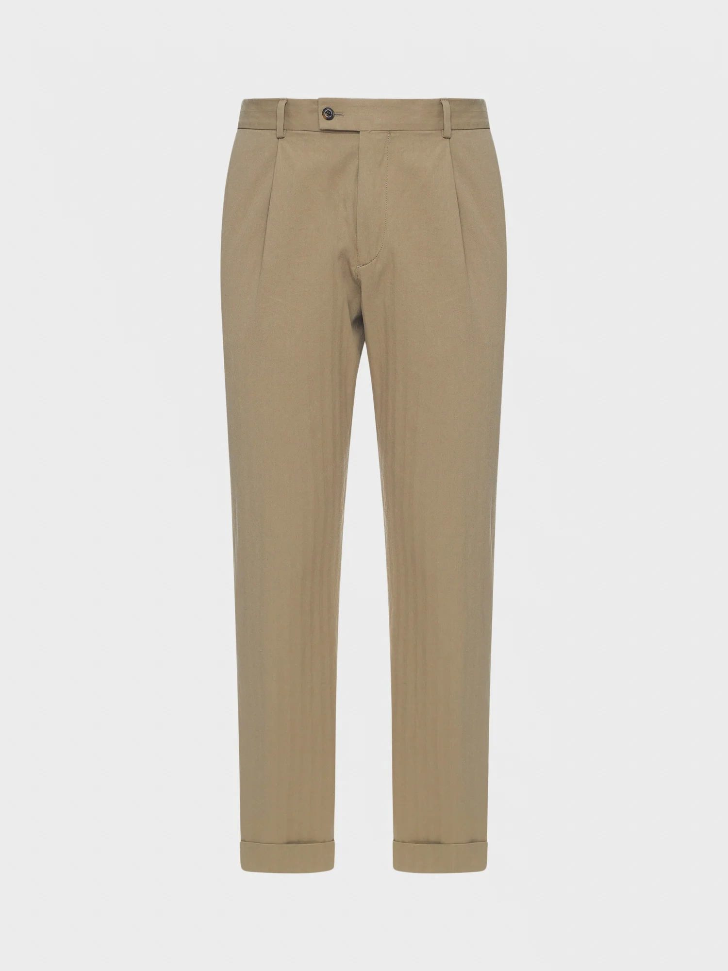 Pantalone in cotone beige - Image 2