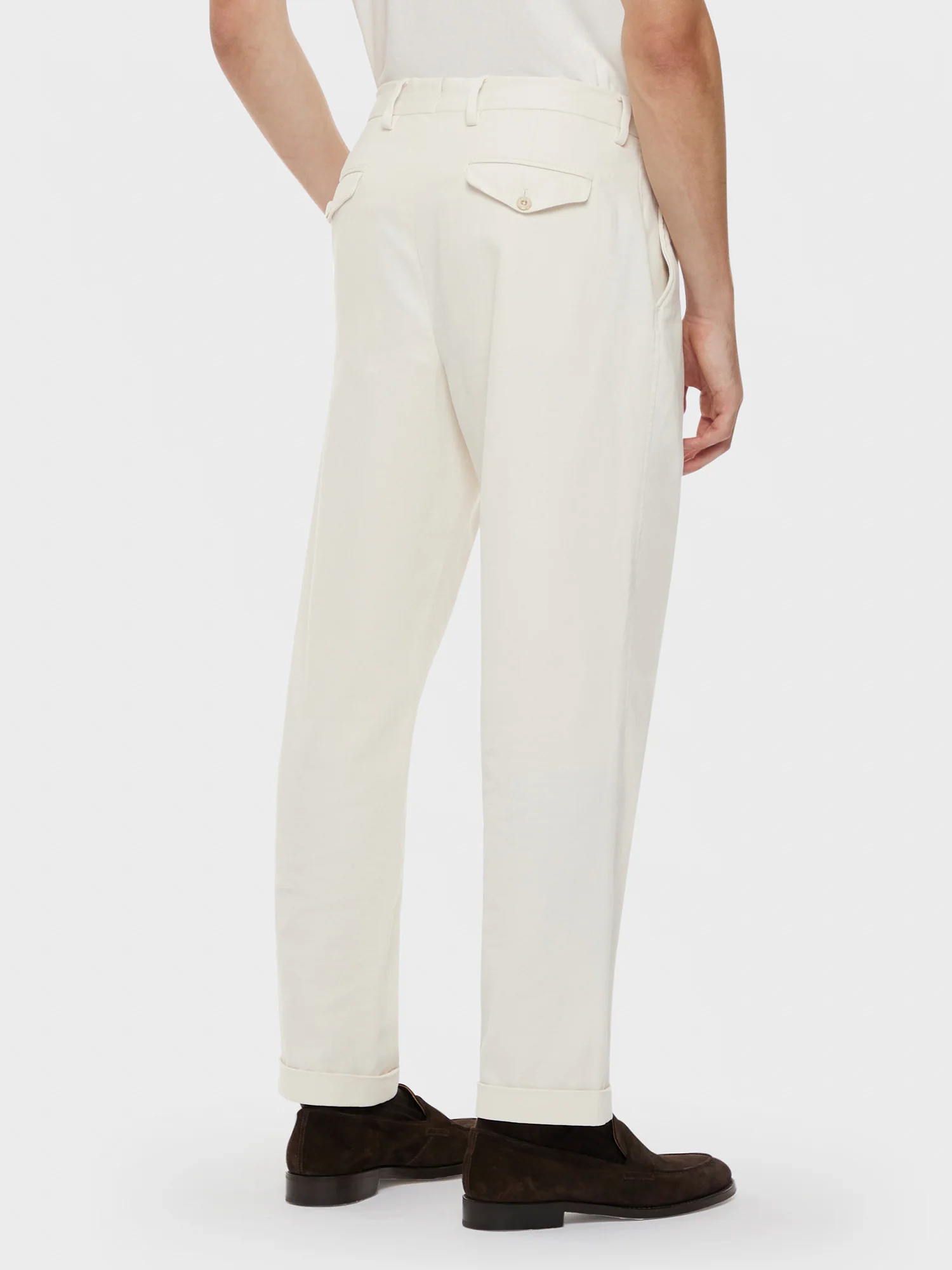 Pantalone in cotone stretch bianco - Image 4