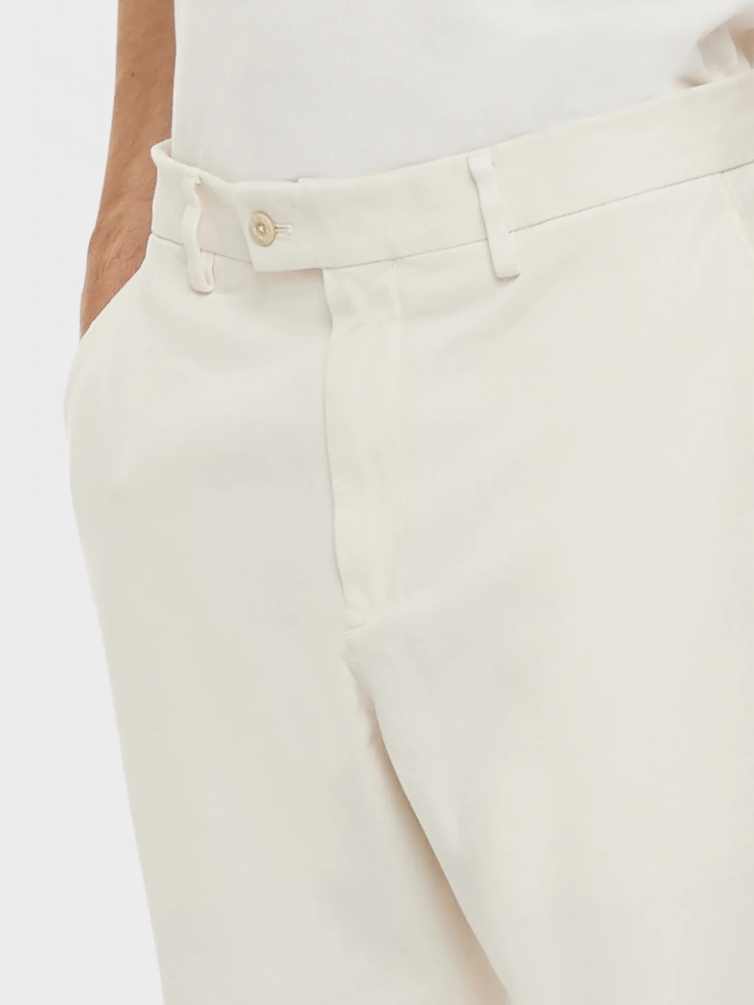 Pantalone in cotone stretch bianco - Image 5
