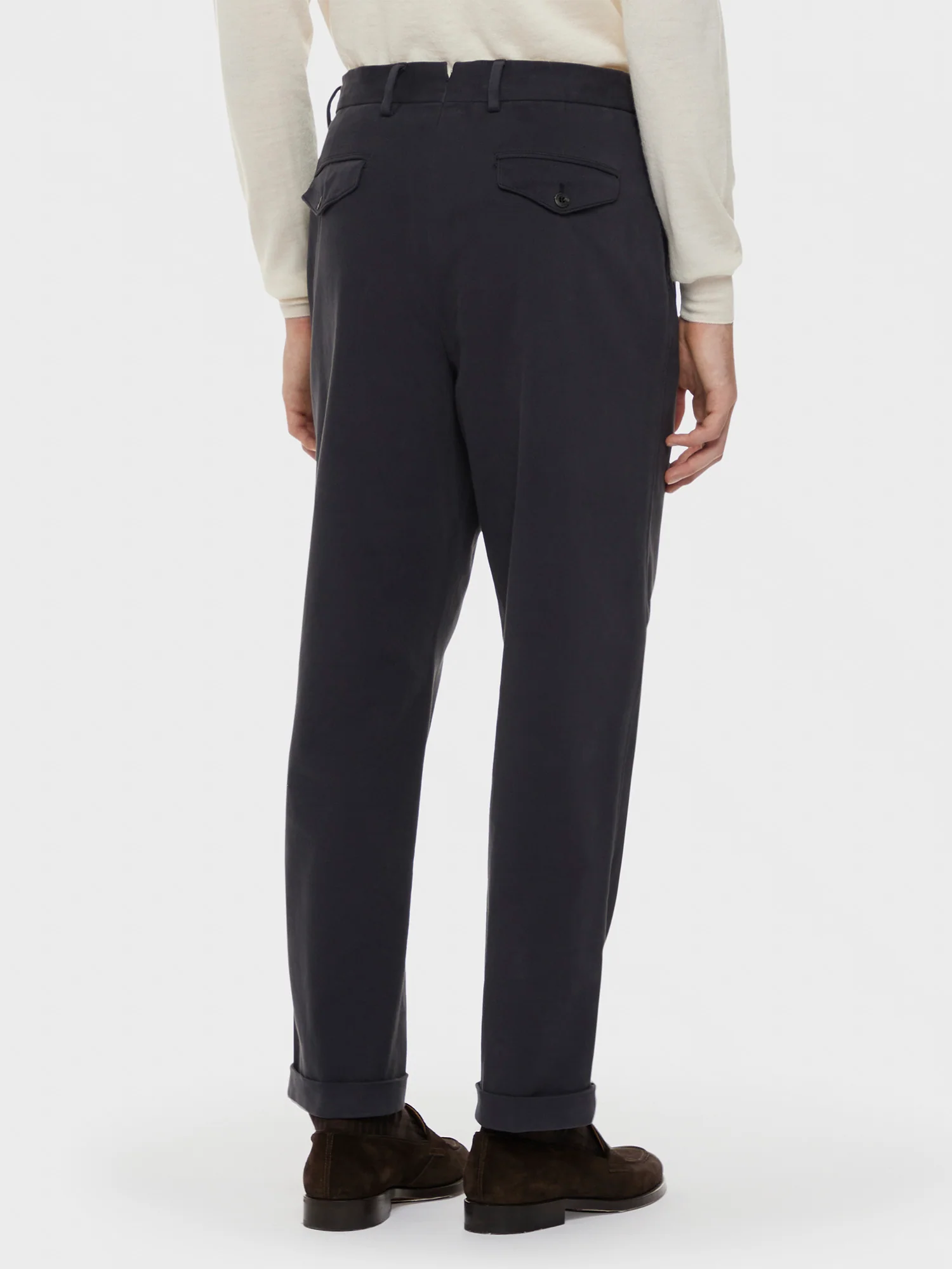 Pantalone in cotone stretch blu - Image 4