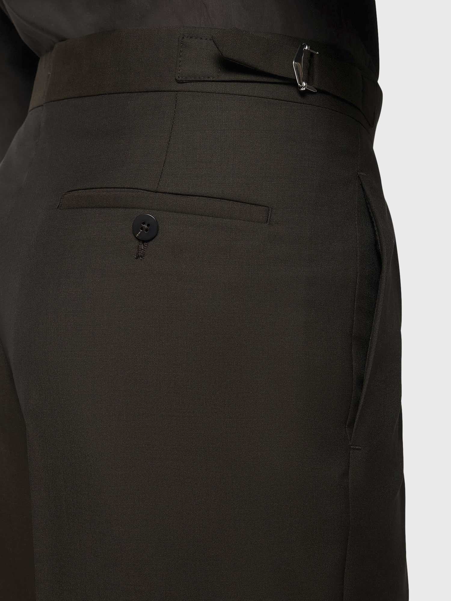 Pantalone in lana mohair marrone - Image 5