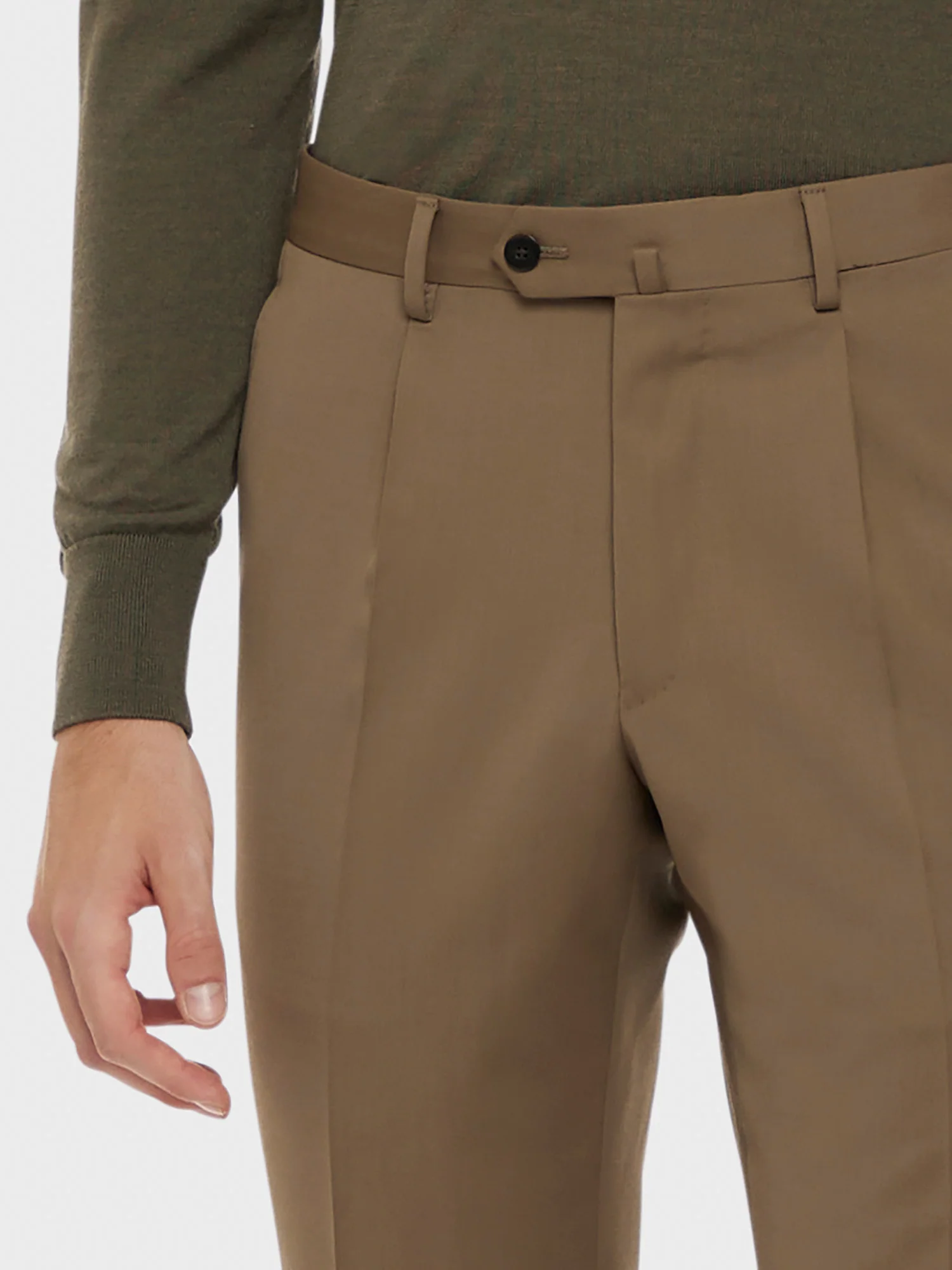 Pantalone in lana beige - Image 5