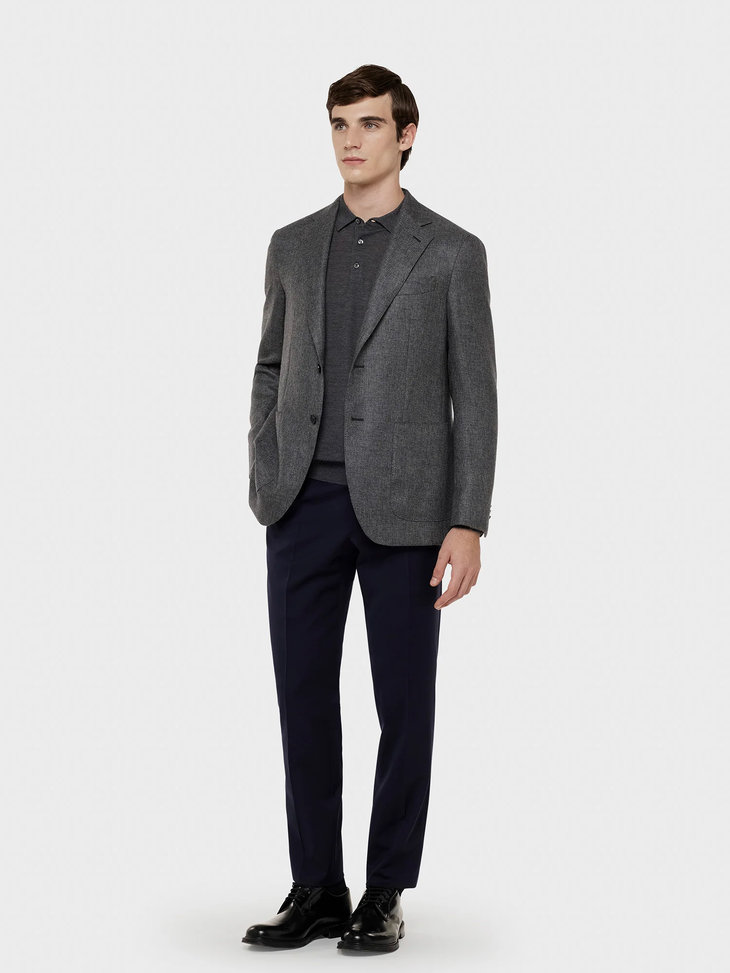 Pantalone in lana blu - Image 3