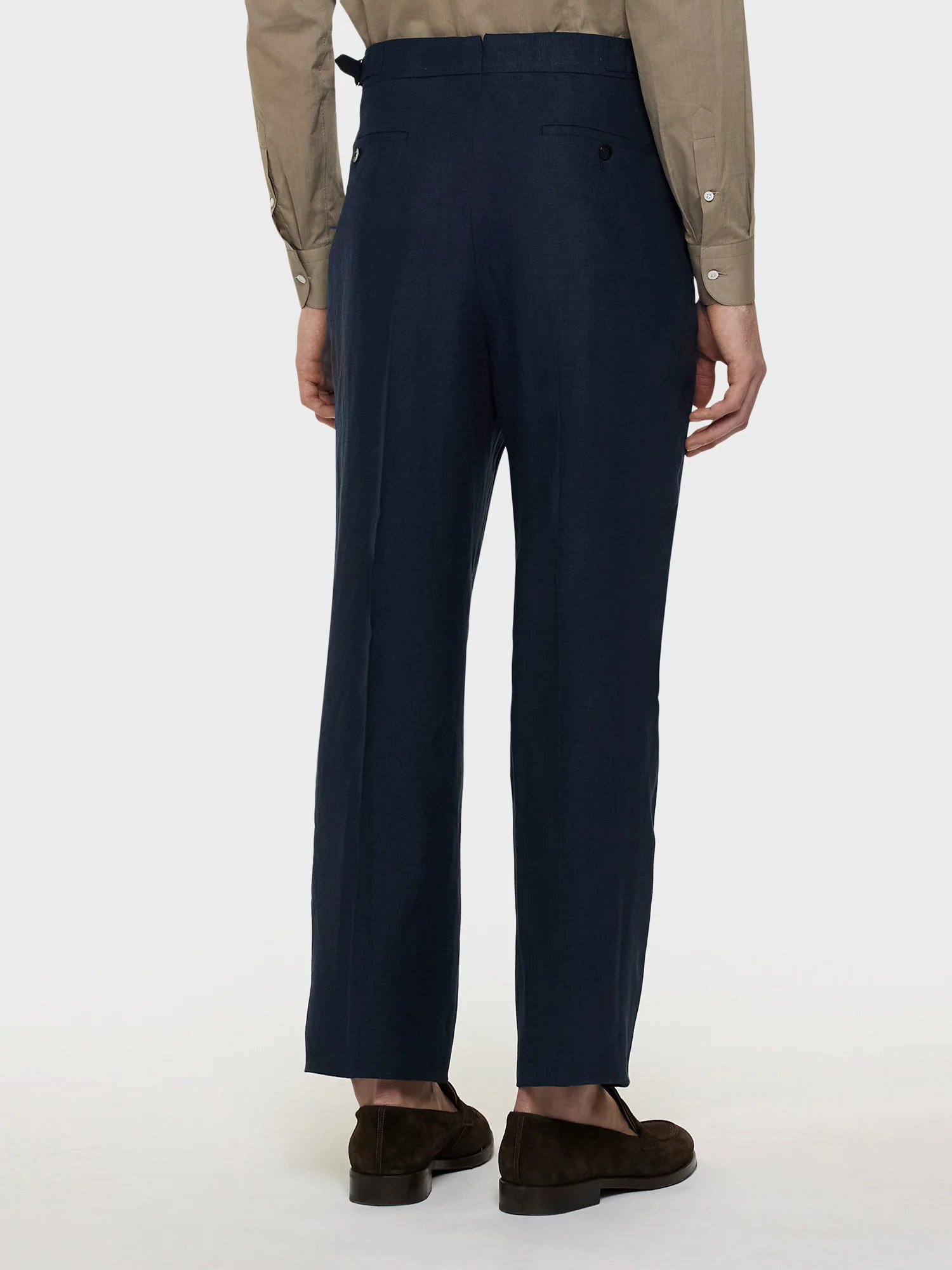 Pantalone in lino blu - Image 4