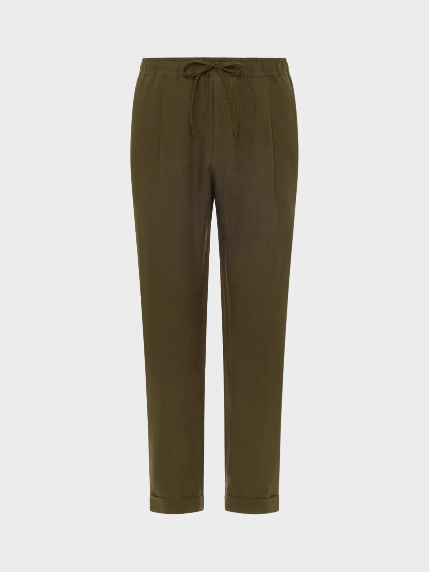 Pantalone in lino verde militare - Image 2