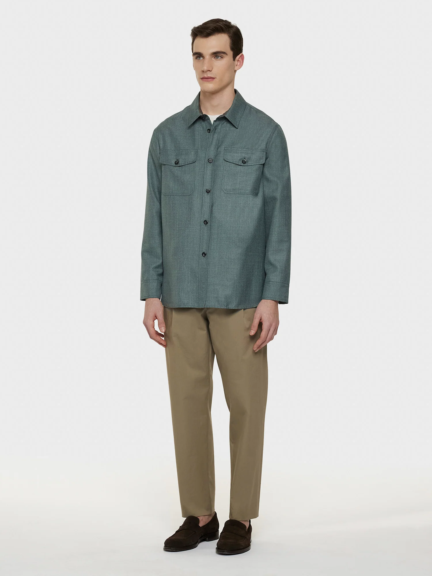 Pantalone jogger in cotone beige - Image 3