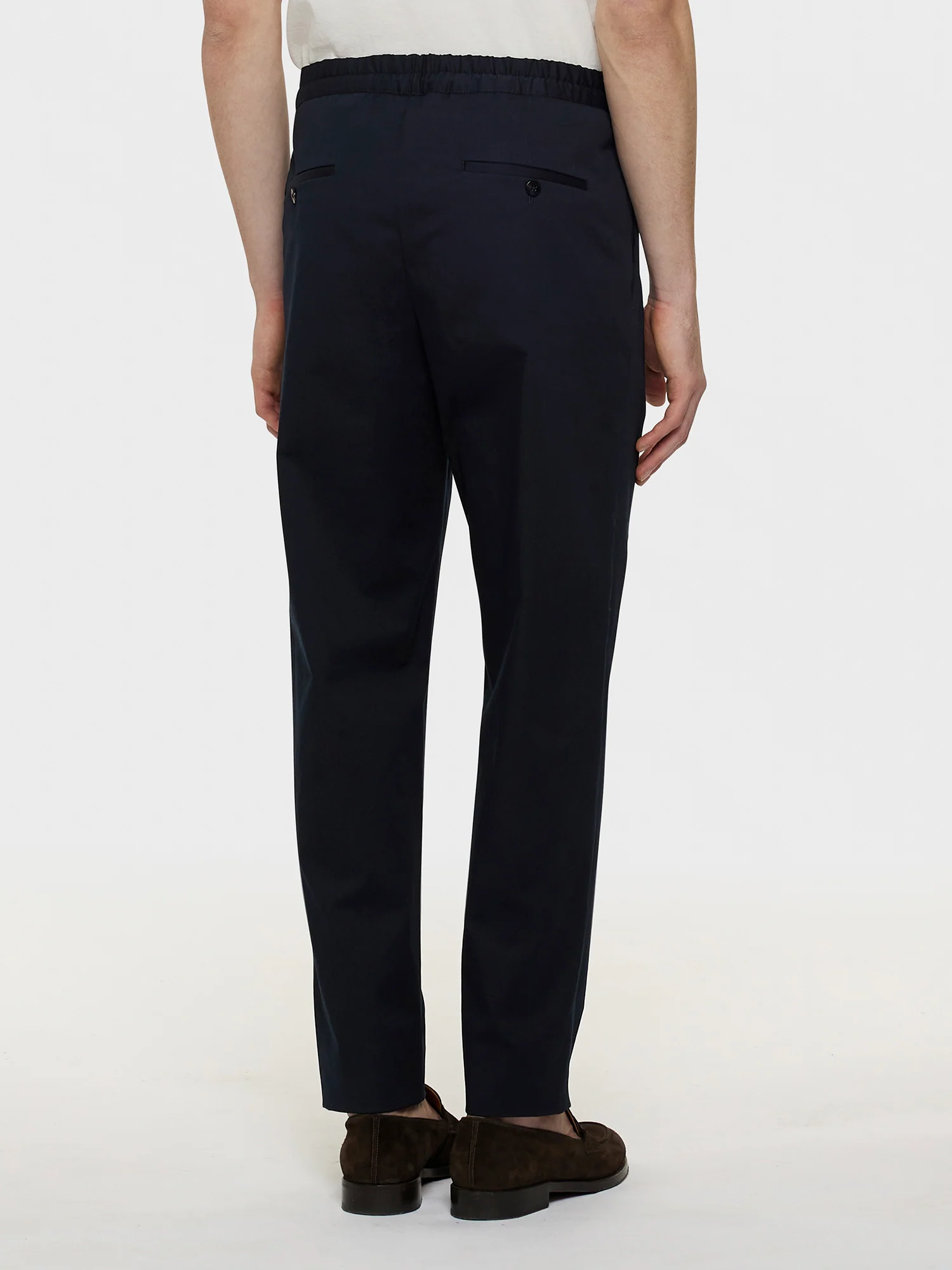 Pantalone jogger in cotone blu - Image 4