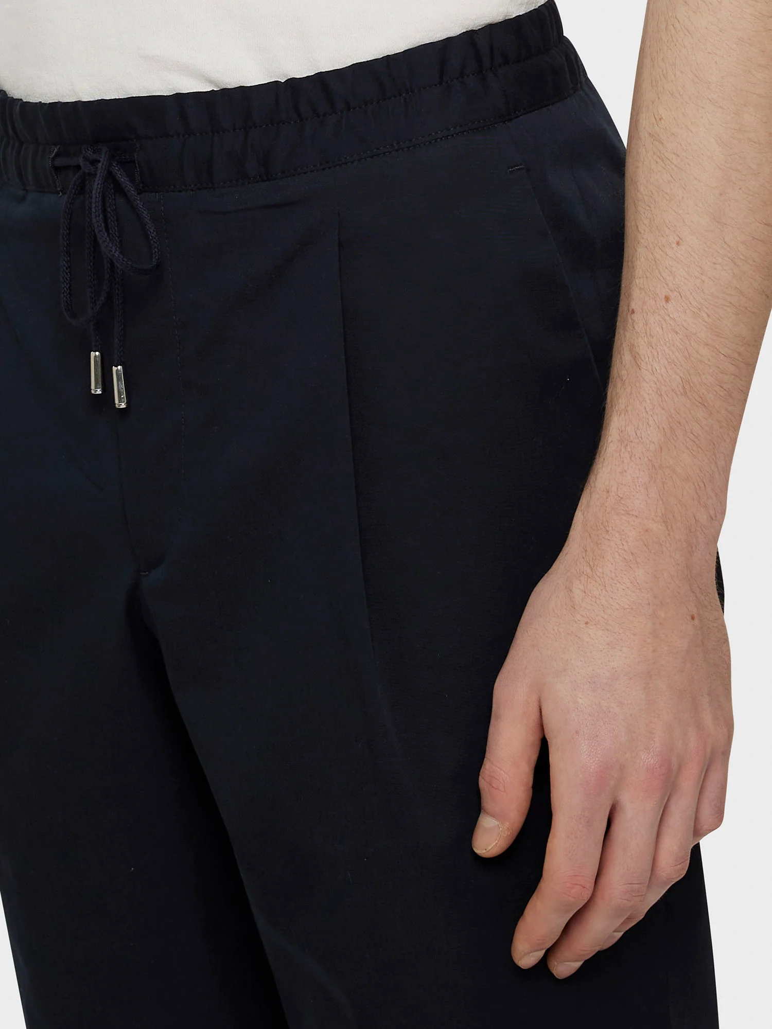 Pantalone jogger in cotone blu - Image 5