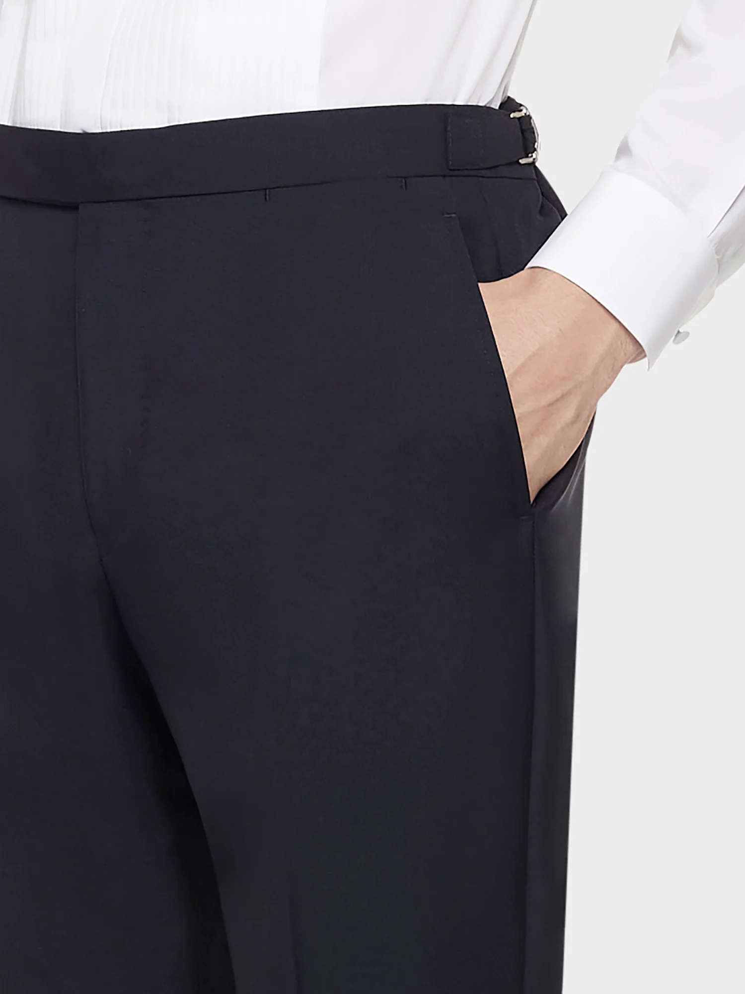 Pantalone in lana e mohair blu navy - Image 5