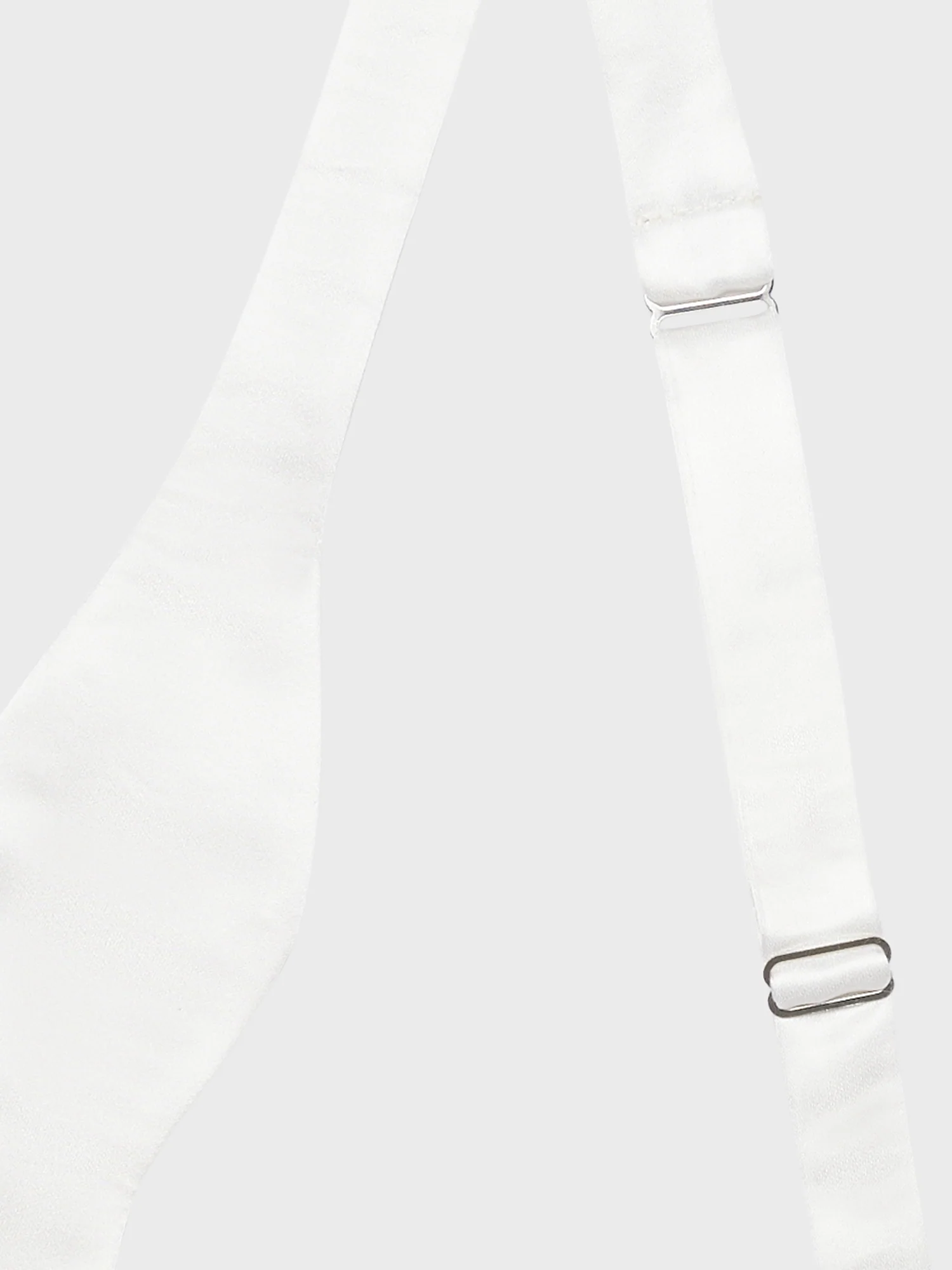 Papillon da annodare in seta bianco - Image 3